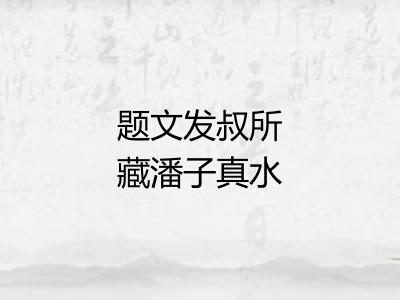 题文发叔所藏潘子真水墨江湖八境小轴西湖复