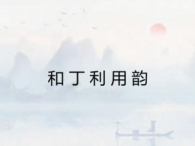 和丁利用韵