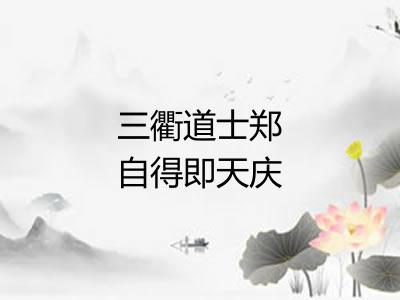 三衢道士郑自得即天庆寮舍种梅疏池小亭扁日