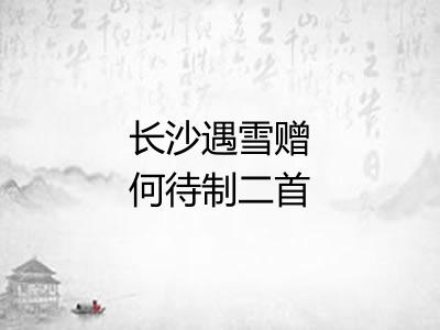 长沙遇雪赠何待制二首