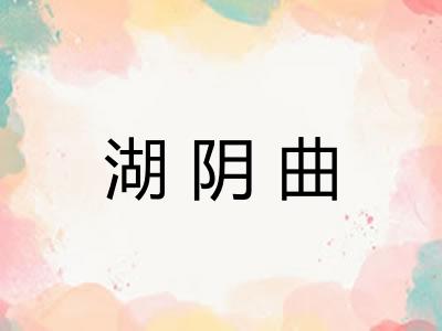 湖阴曲