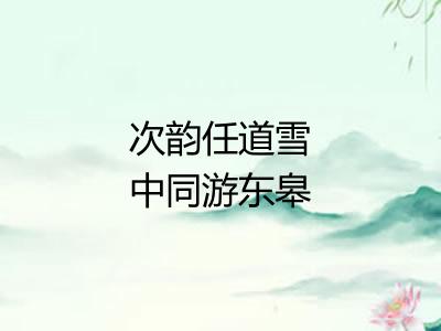 次韵任道雪中同游东皋之作