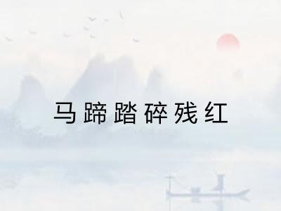 马蹄踏碎残红