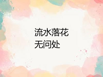 流水落花无问处