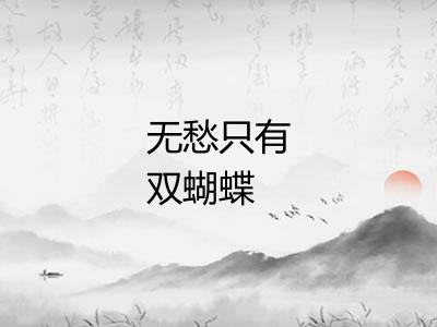 无愁只有双蝴蝶