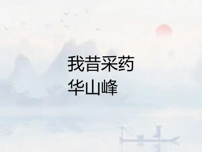 我昔采药华山峰