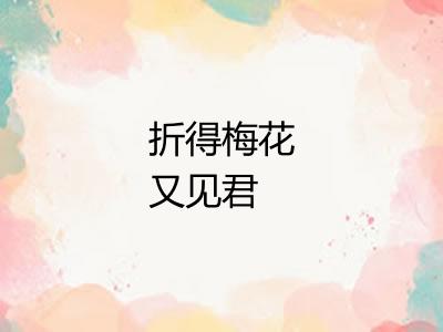 折得梅花又见君