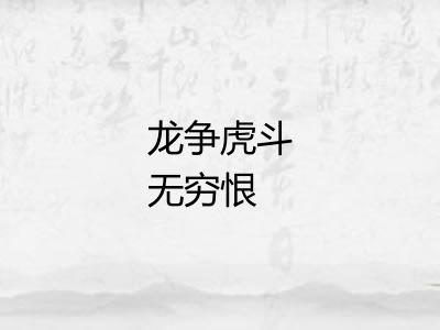 龙争虎斗无穷恨