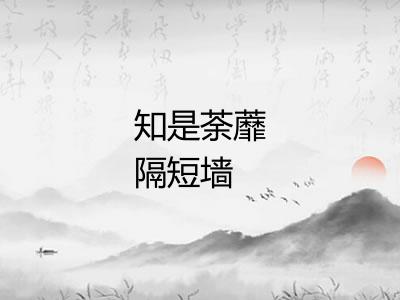 知是荼蘼隔短墙