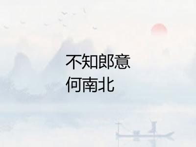 不知郎意何南北