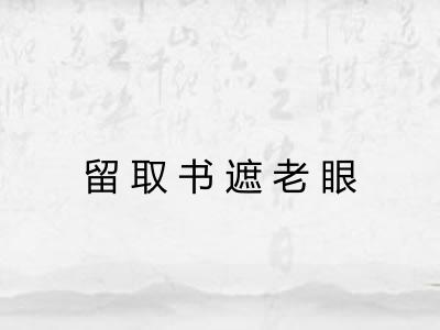 留取书遮老眼