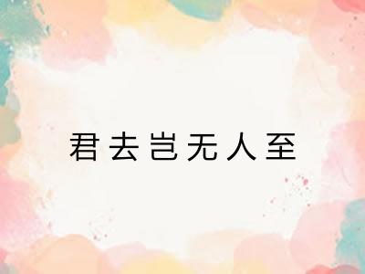 君去岂无人至